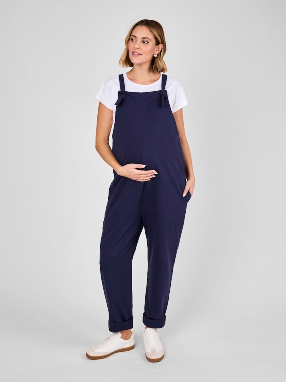 Navy Jersey Maternity Jumpsuit - JoJo Maman Bebe